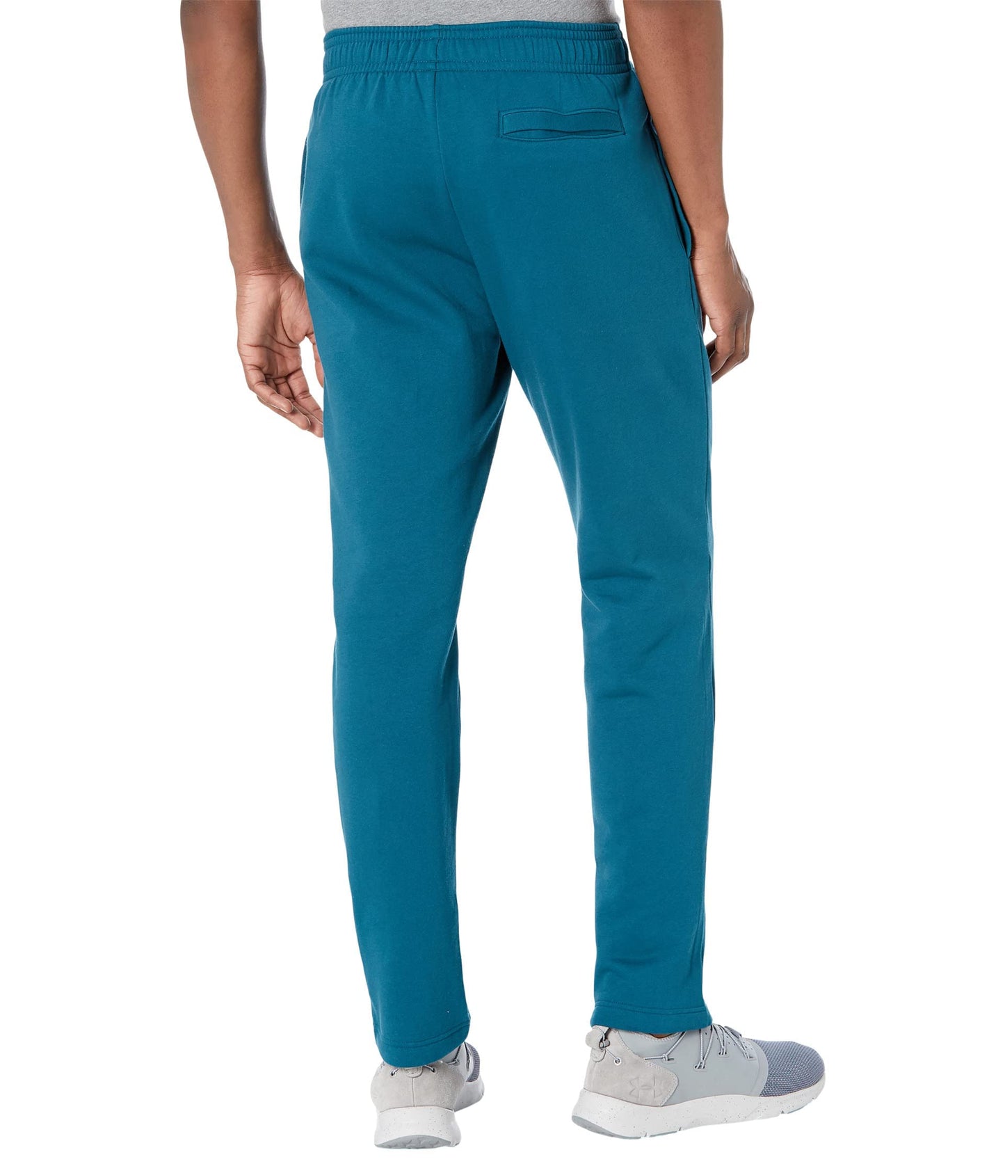 Under Armour Mens Rival Fleece Pants, (716) Tourmaline Teal / / Onyx White, Small Tall