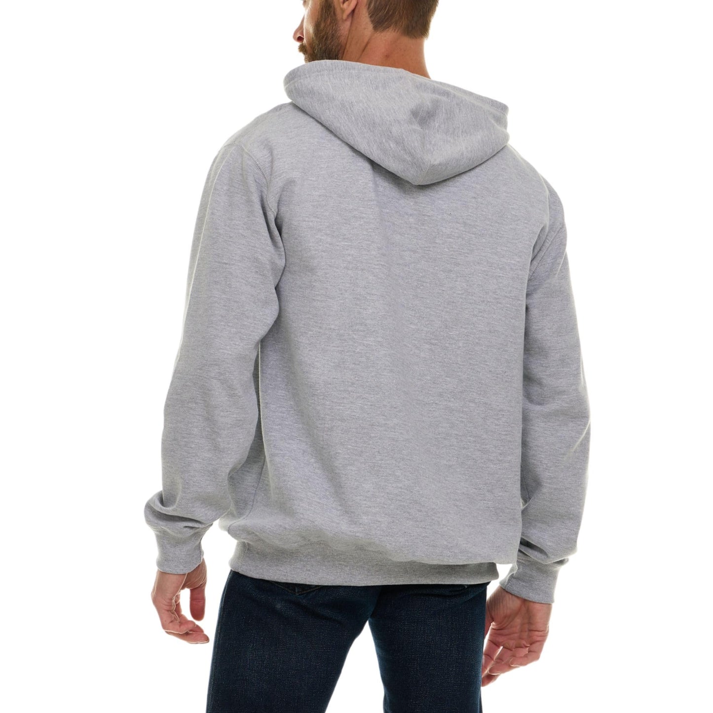 Wrangler Big and Tall Hoodie for Men, Fleece Heavyweight Pullover Sweatshirt, Relaxed Fit Mens Work Hoodies Heather Grey - 2XLT