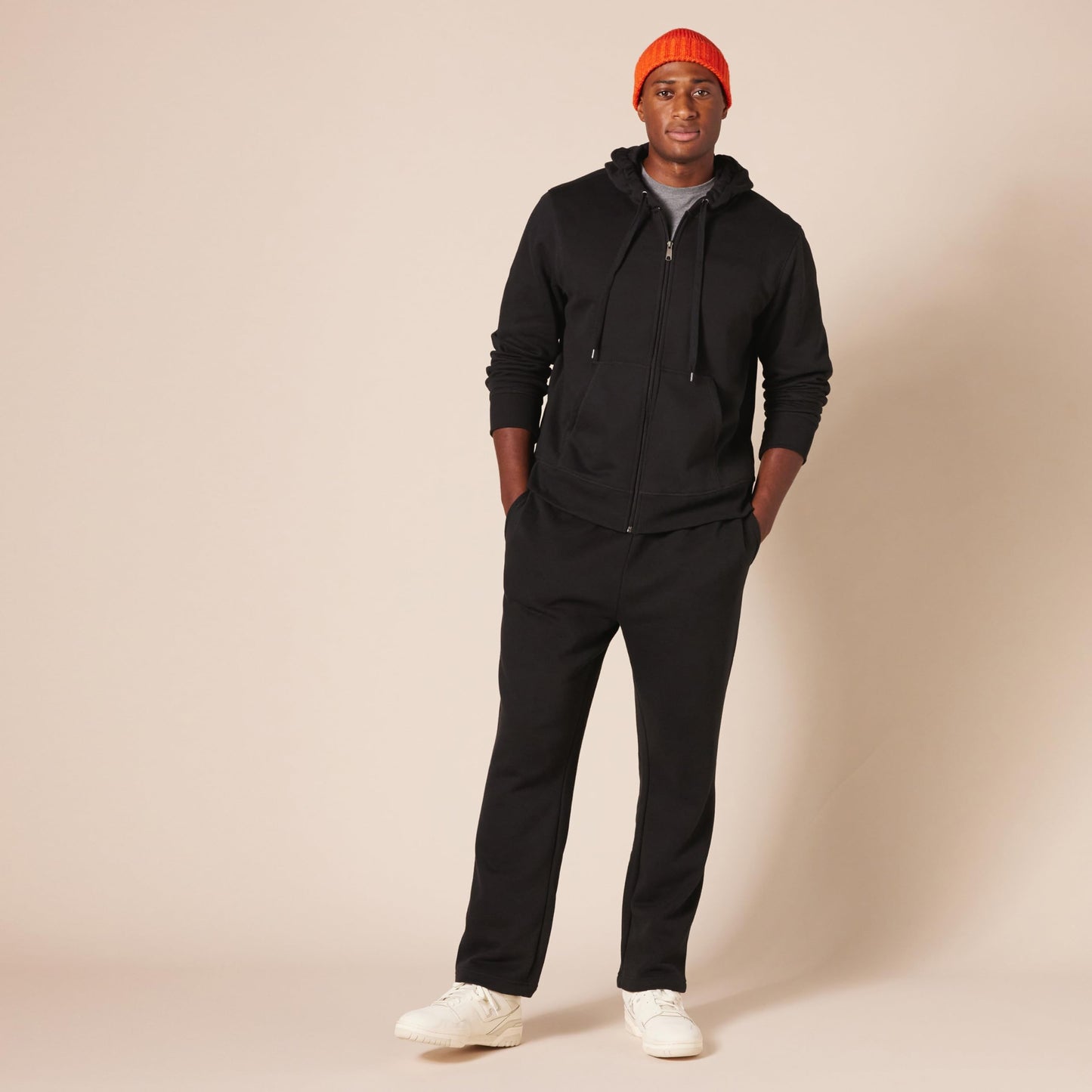 Amazon Essentials Men's Full-Zip Fleece Hoodie (Available in Big & Tall), Black, 4X-Large Big Tall