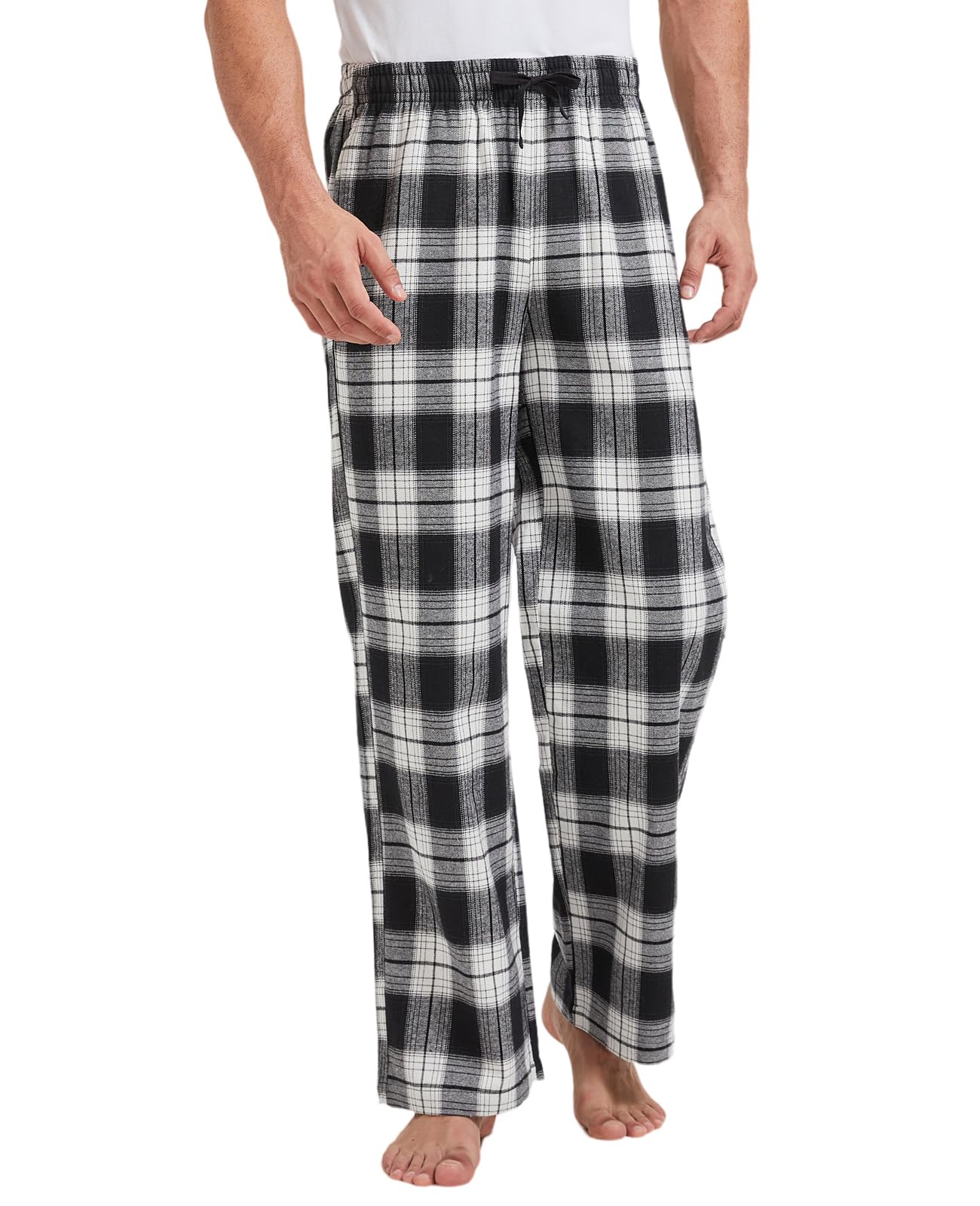 TTZ 34/36 Inseam Mens Tall Pajama Pants 100% Cotton Pj Lounge Sleep Pants for Tall Men-2XLT