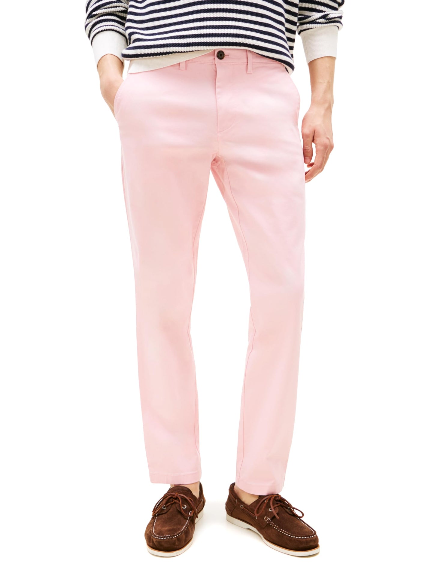 Tommy Hilfiger Men's Chino Pants Stretch Slim-Fit, Pink Shade 36x36