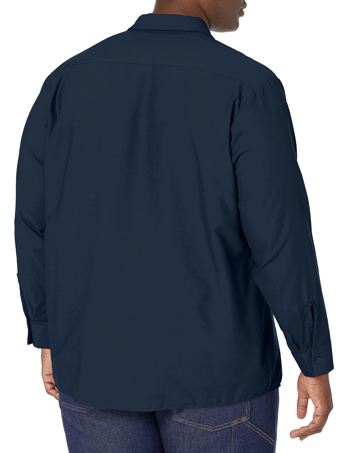 Red Kap Men's Size Industrial Work Shirt, Regular Fit, Long Sleeve, Navy, Small/Tall