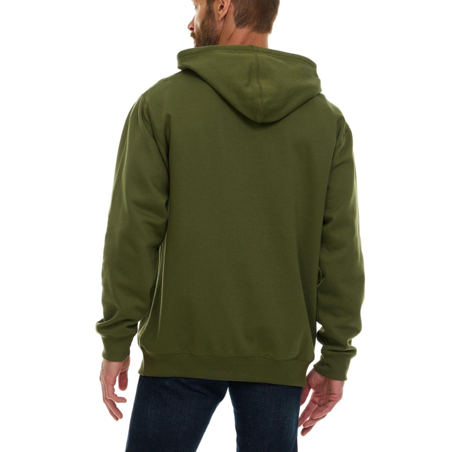 Wrangler Big and Tall Hoodie for Men, Fleece Heavyweight Pullover Sweatshirt, Relaxed Fit Mens Work Hoodies Olive - 3XLT