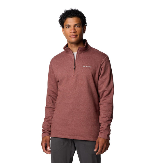 Columbia Men's Great Hart Mountain III Half Zip, Spice Heather, Large Tall