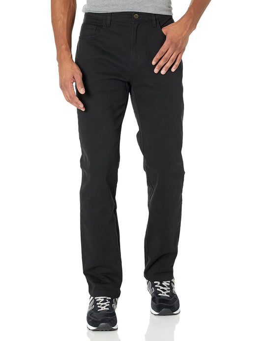 Amazon Essentials Men's Chinos, Athletic Fit, Work Pants, 5-Pocket, Comfort Stretch, Black, 32W x 36L