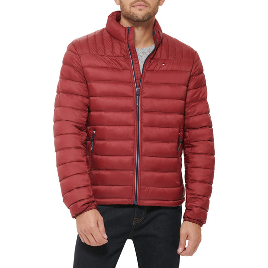 Tommy Hilfiger Men's Ultra Loft Lightweight Packable Puffer Jacket (Standard and Big & Tall), Red, X-Large