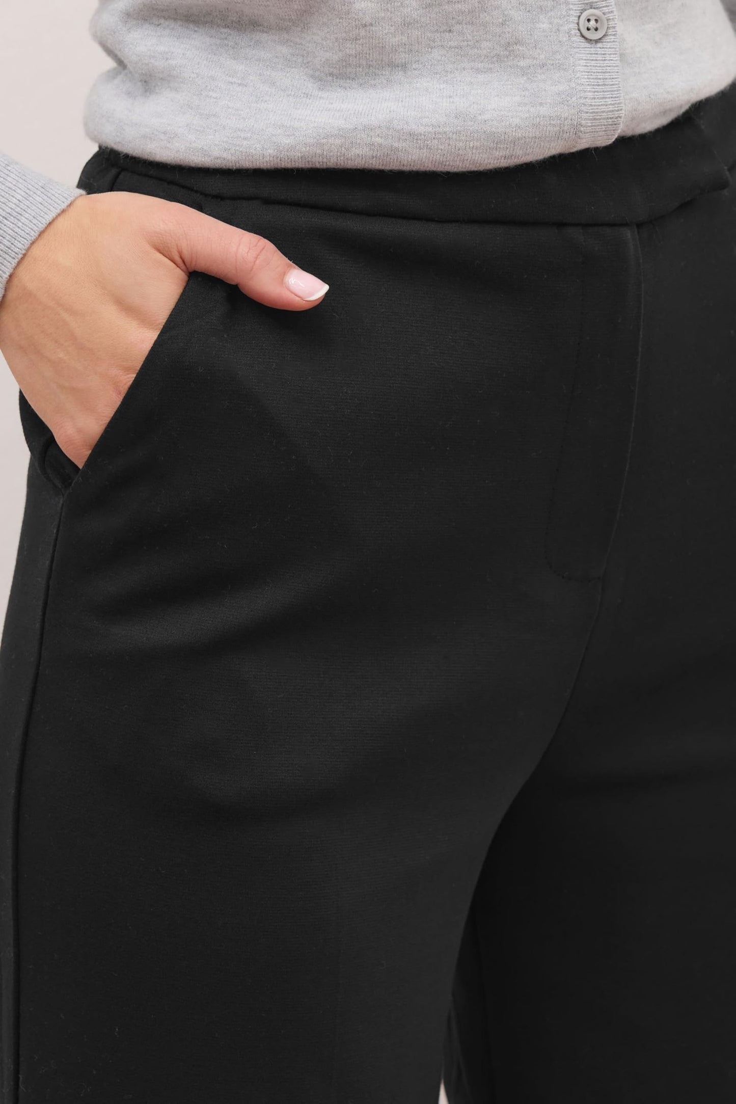 Long Tall Sally LTS Premium Tall Tailored Wide Leg Pants Black 6