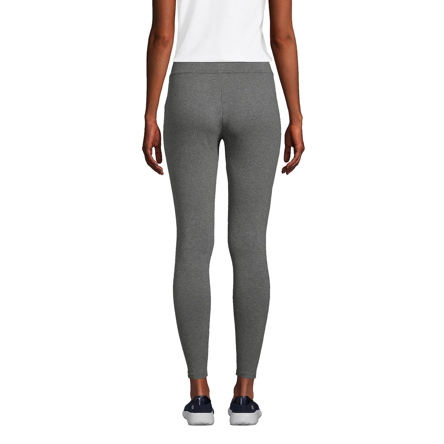 Lands' End Womens Starfish Leggings Charcoal Heather Tall Large