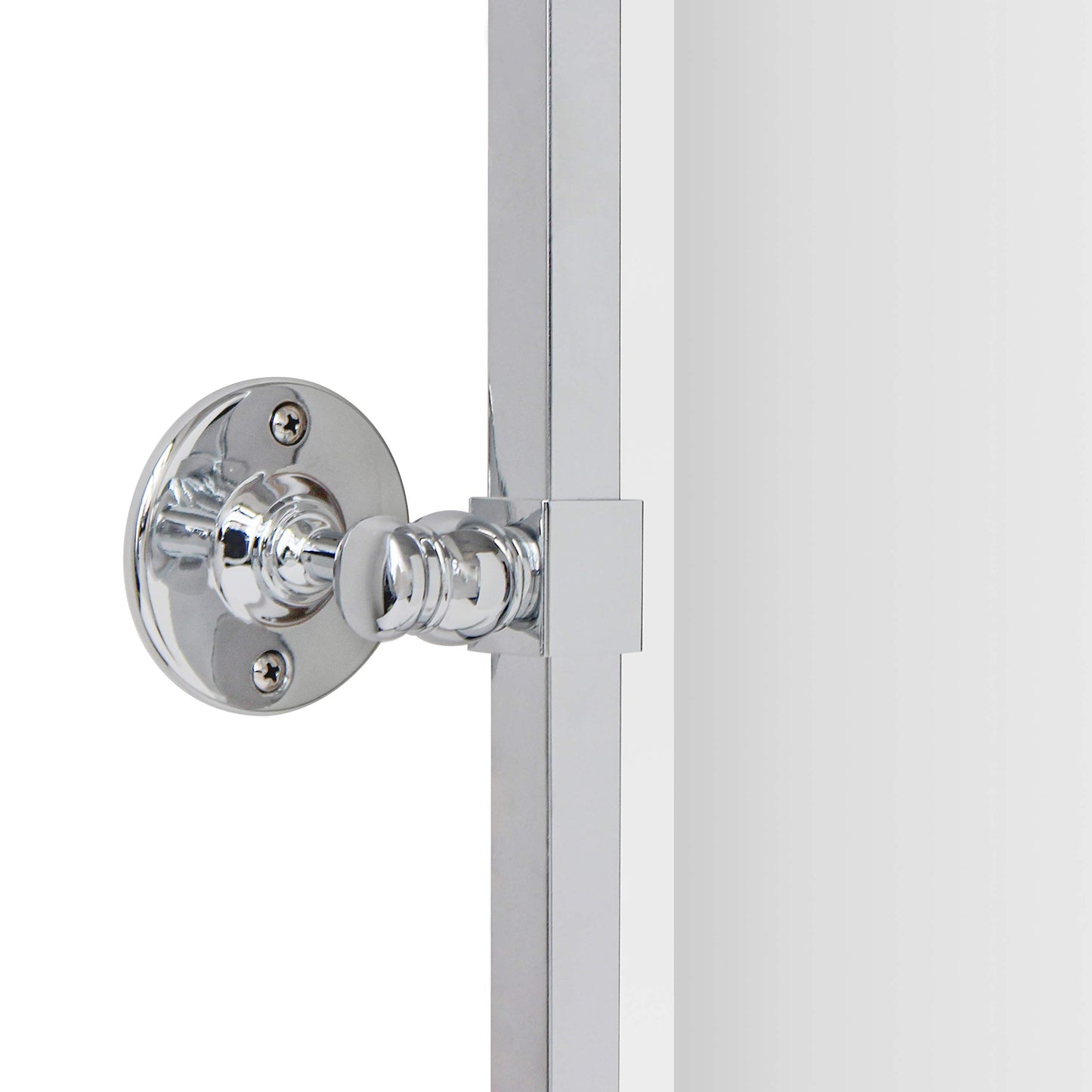 TEHOME Chrome Pivot Mirror Tilt Bathroom Mirror in Polished Nickel Tilting Beveled Vanity Mirrors in Chrome, 28.5x36''