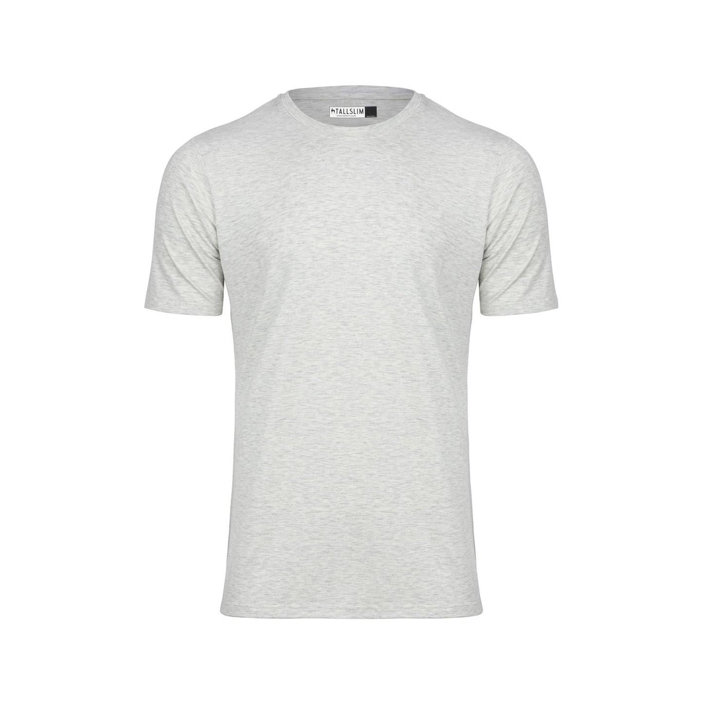 TallSlim Men's Tall Slim-Fit Short Sleeve Crewneck T-Shirt - Extra Long, Slim Fit, Preshrunk Easy Care, Sand Gray, Large