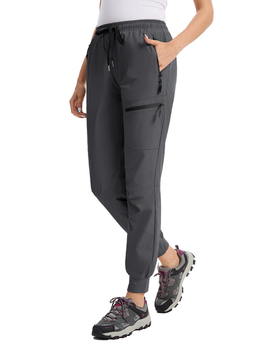 Tallemon Womens Tall Hiking Pants 30/32/34 Inseam Lightweight Joggers Quick Dry 4 Pockets Travel Athletic Cargo UPF50+ 34" Dark Gery Medium