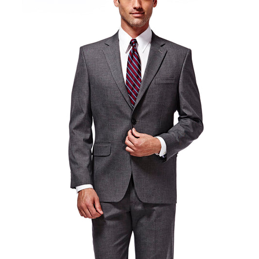 J.M. Haggar Men's Suit Jacket, Dark Heather Grey, 50 Tall