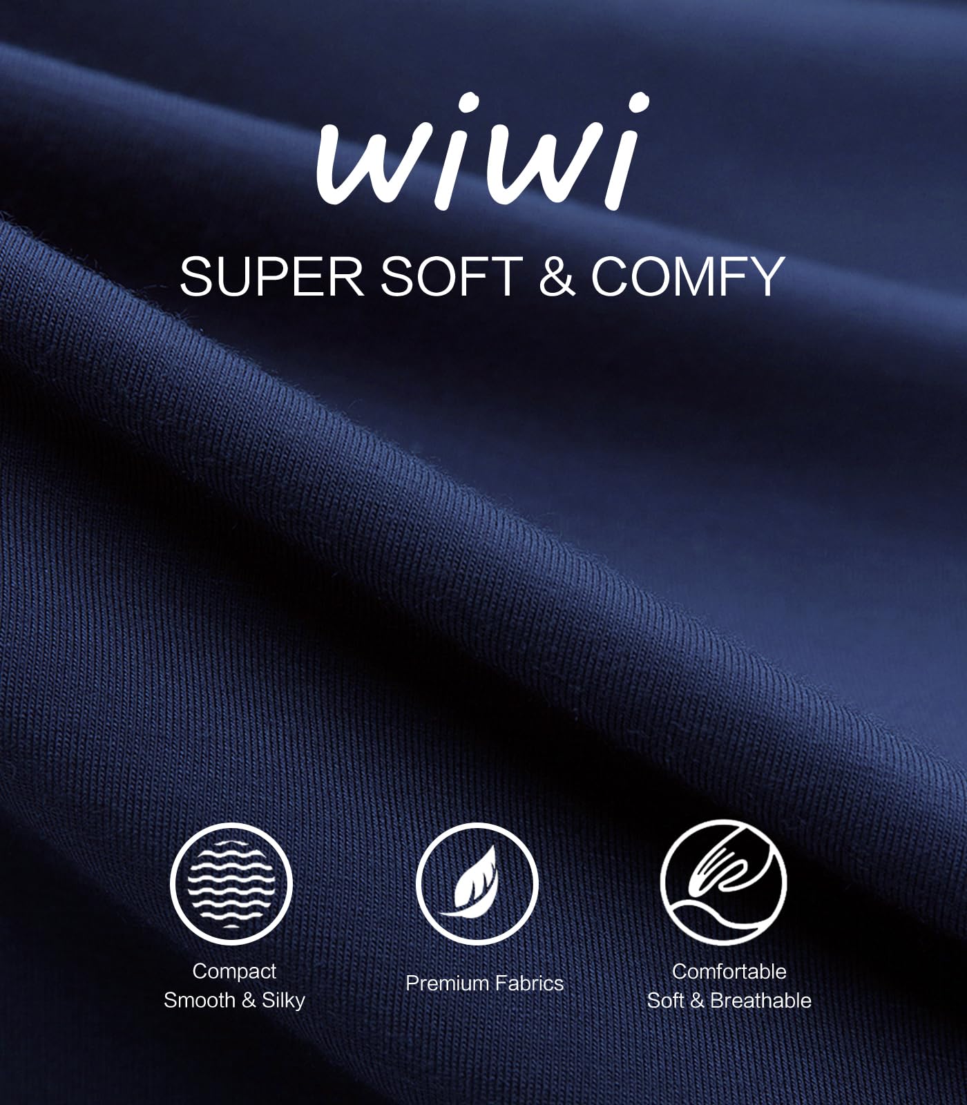 WiWi Bamboo Viscose Pajama Pants for Men Tall Sleep Bottoms Big Warm Long Pj Lightweight Lounge Sweatpants S-XXL, Dark Blue, X-Large