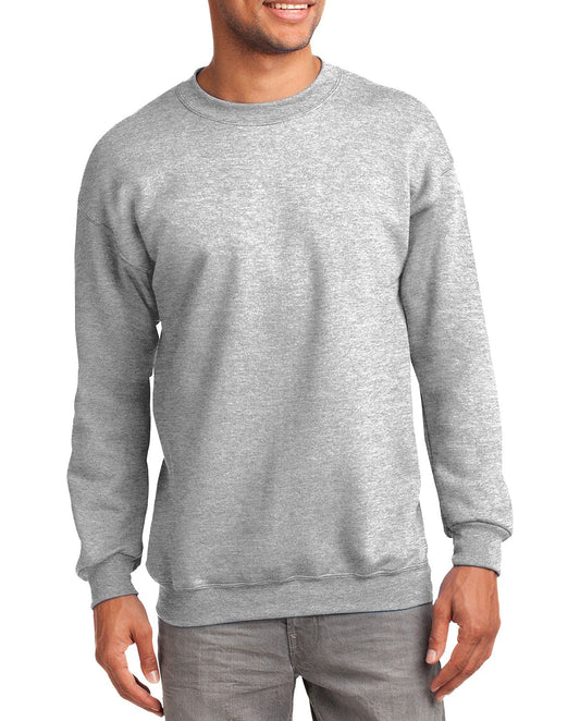 JustBlanks Fleece Sweatshirt for Men Tall Men’s Sweatshirt Crewneck Sweatshirt Relaxed-Fit Pullover Sweatshirt - Ash - 3XLT