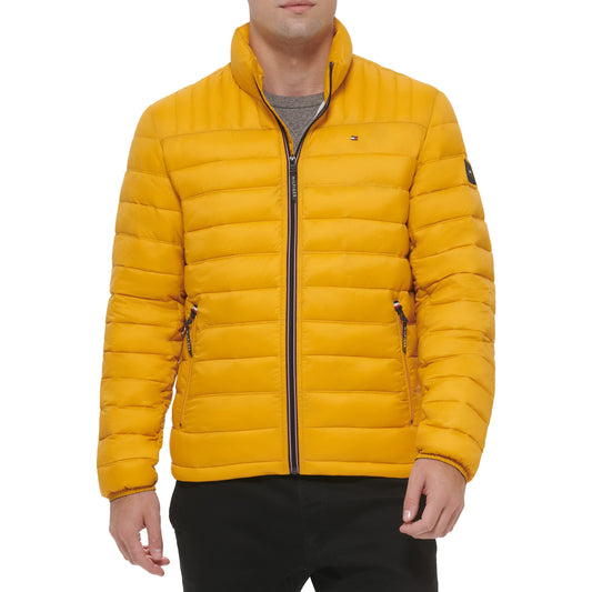 Tommy Hilfiger Men's Ultra Loft Lightweight Packable Puffer Jacket (Standard and Big & Tall), Yellow Gold, Large