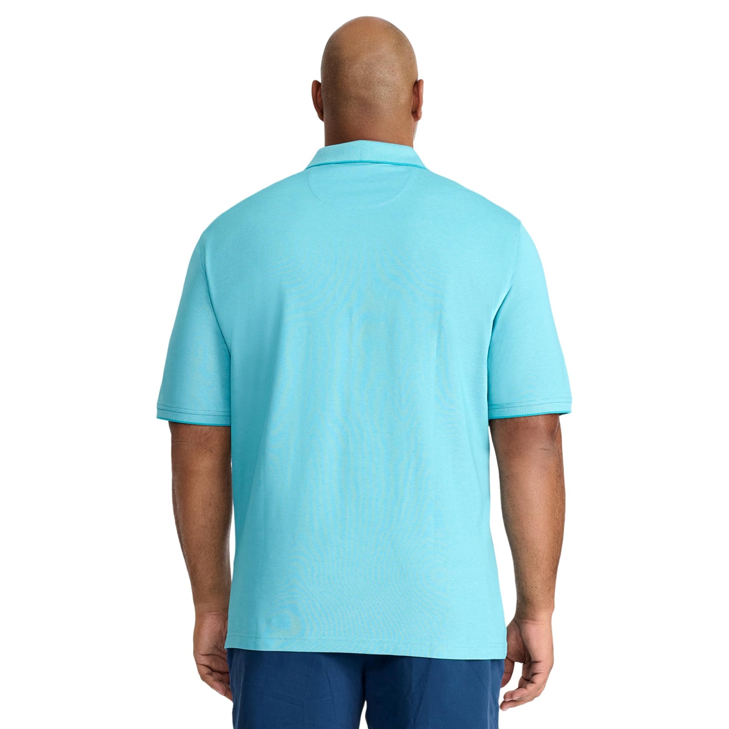 IZOD Men's Big Advantage Performance Short Sleeve Polo Shirt, Blue Vervain, Large Tall
