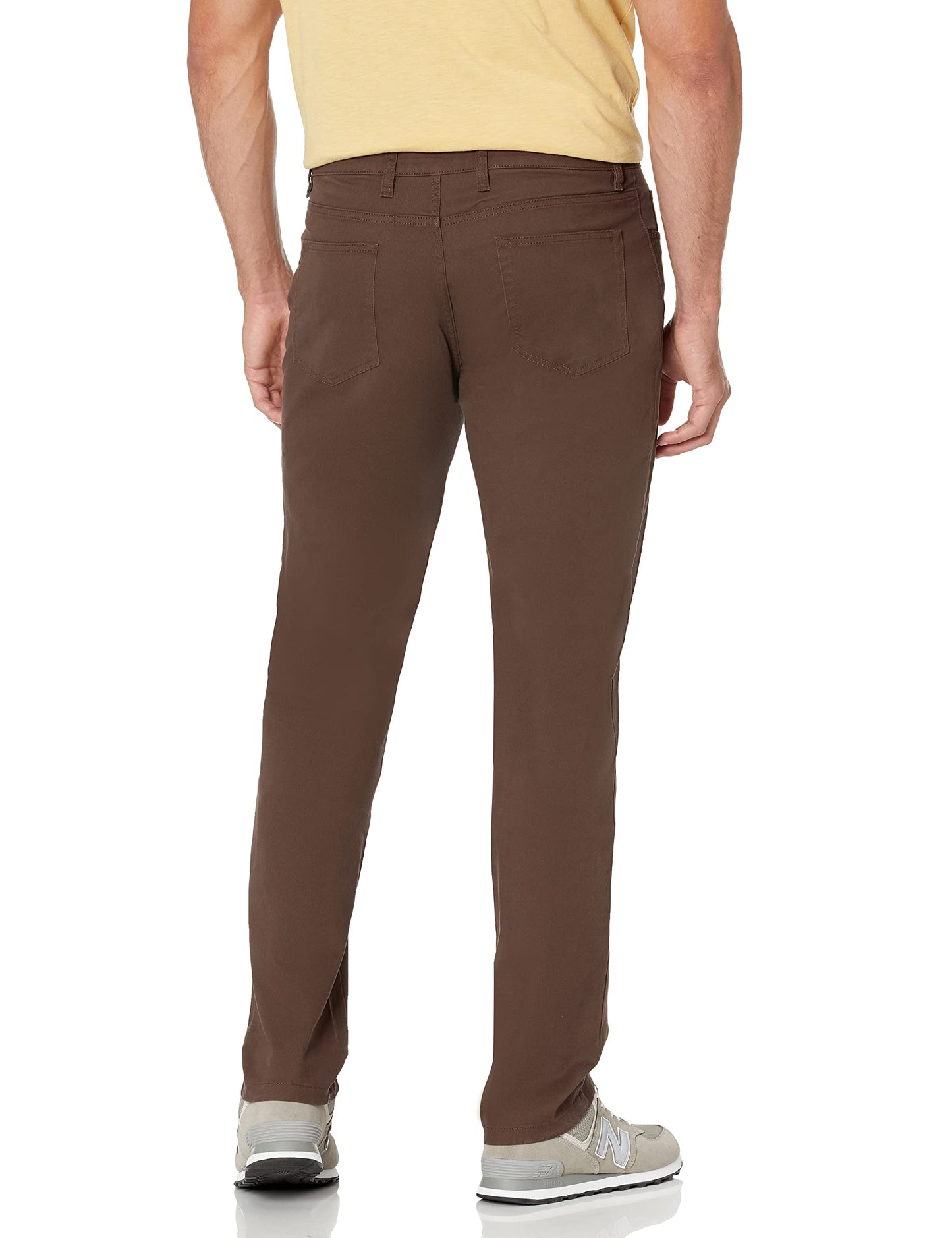 Amazon Essentials Men's Chinos, Athletic Fit, Work Pants, 5-Pocket, Comfort Stretch, Brown, 34W x 36L