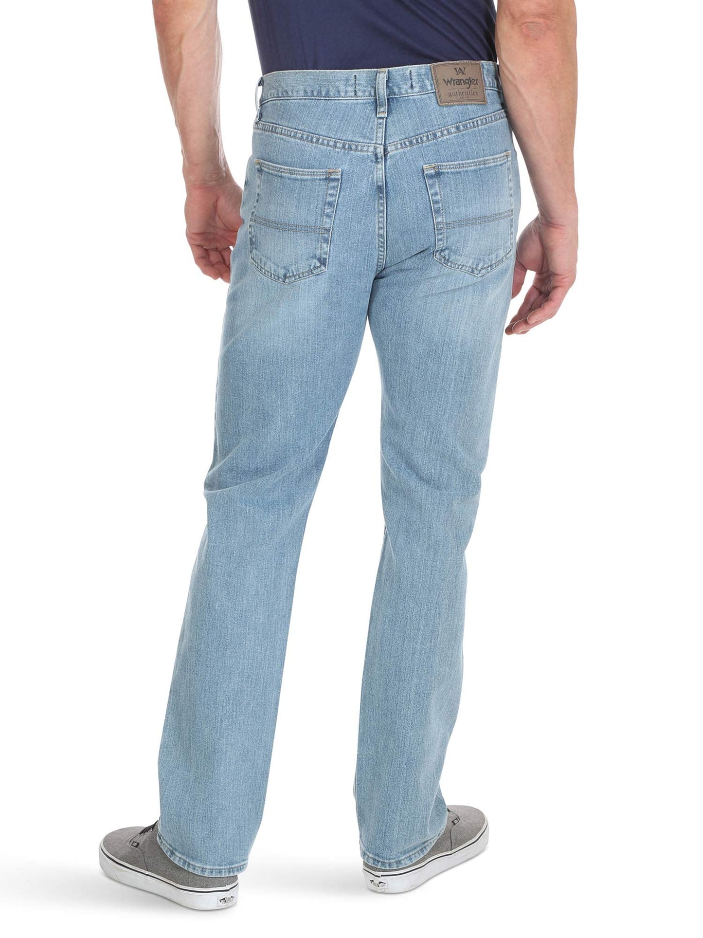 Wrangler Authentics Men's Classic 5-Pocket Regular Fit Jean, Stonewash Flex, 32W x 36L