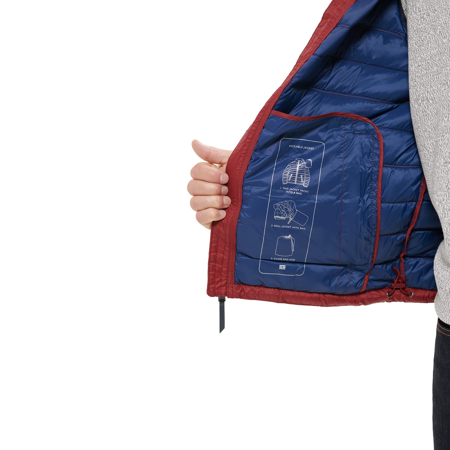 Tommy Hilfiger Men's Ultra Loft Lightweight Packable Puffer Jacket (Standard and Big & Tall), Red, XX-Large