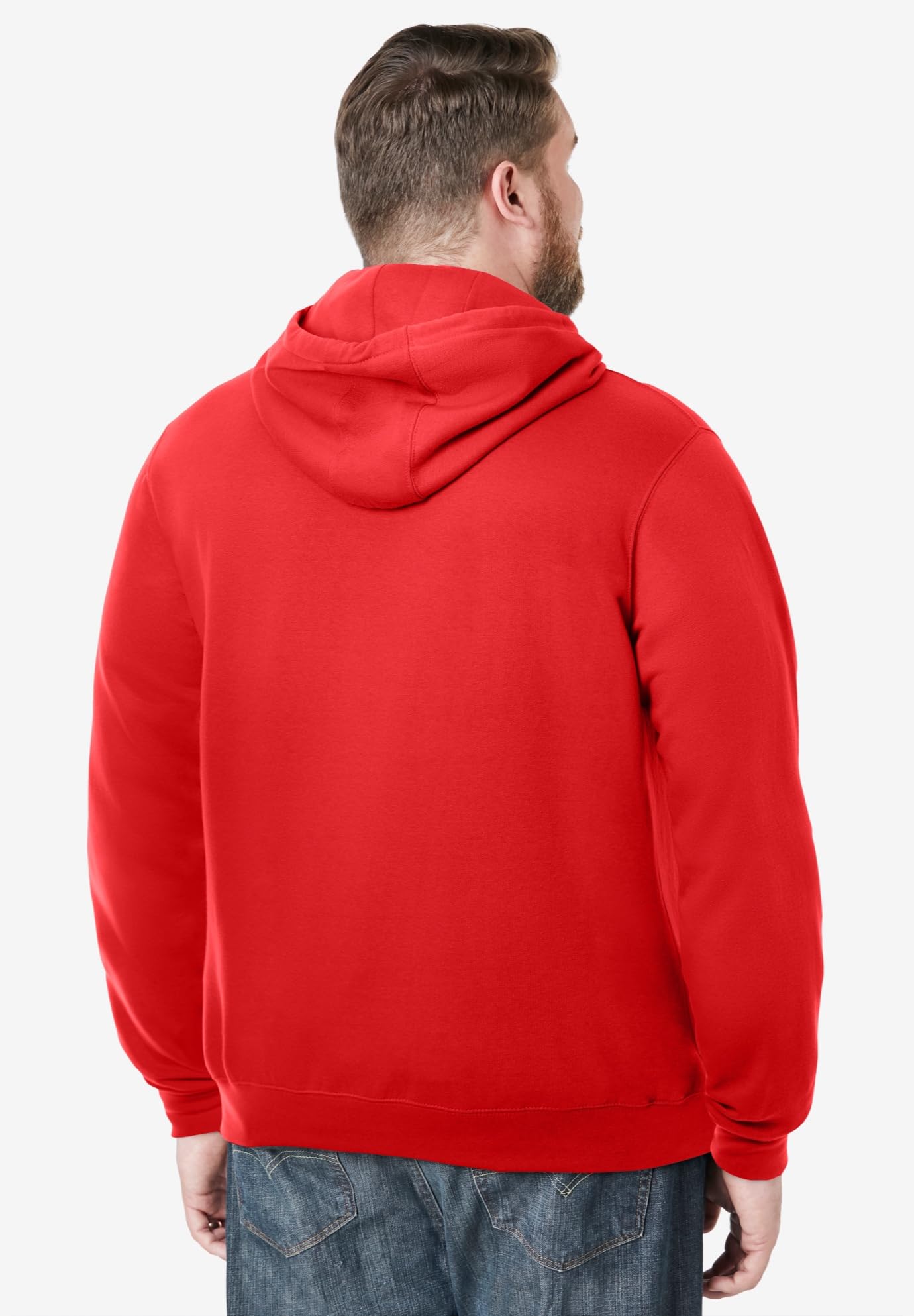 KingSize Men's Big & Tall Fleece Pullover Hoodie - 2XL, Red Apple