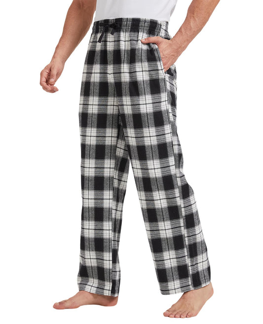 TTZ 34/36 Inseam Mens Tall Pajama Pants 100% Cotton Pj Lounge Sleep Pants for Tall Men-2XLT