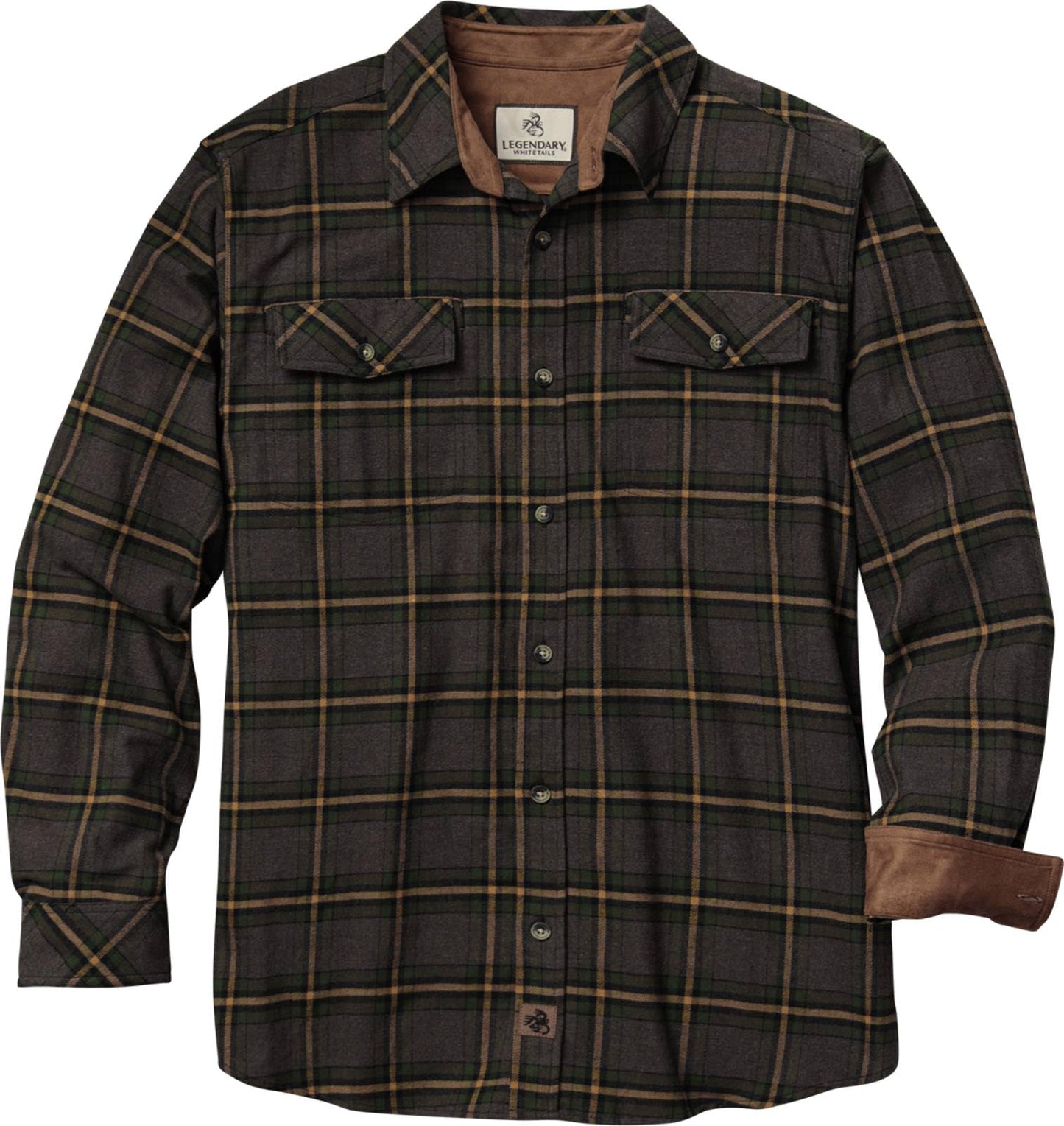 Legendary Whitetails Mens Flannel Shirt Long Sleeve Button Down Relaxed Fit, Seed to Harvest Plaid, 3XT
