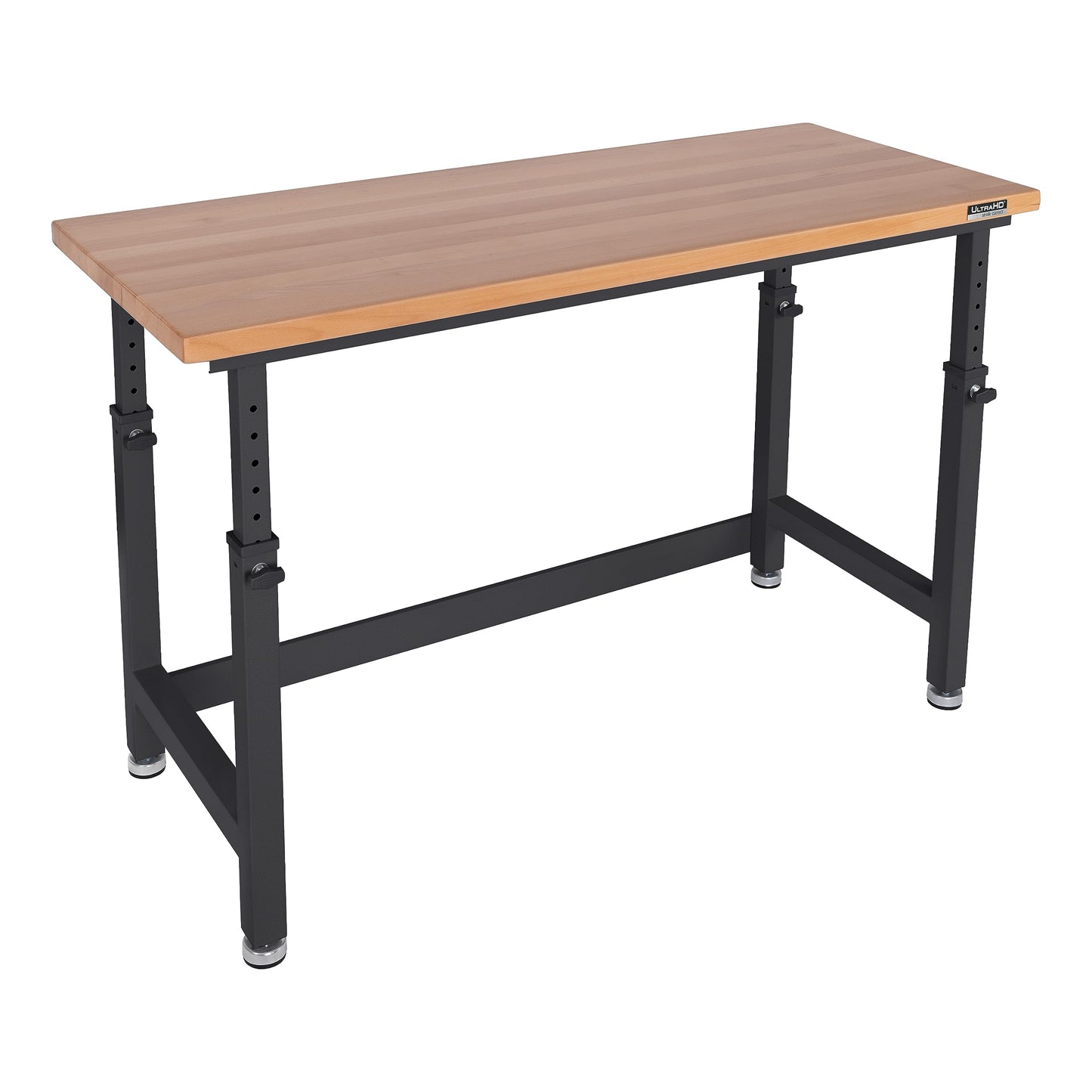 Seville Classics UltraHD Heavy Duty Workbench Table w/Solid Wood Top, 1000 lbs. Weight Capacity Workstation for Garage, Warehouse, Workshop, Granite, 60" W x 24" D x 28.5" to 42" H Desktop