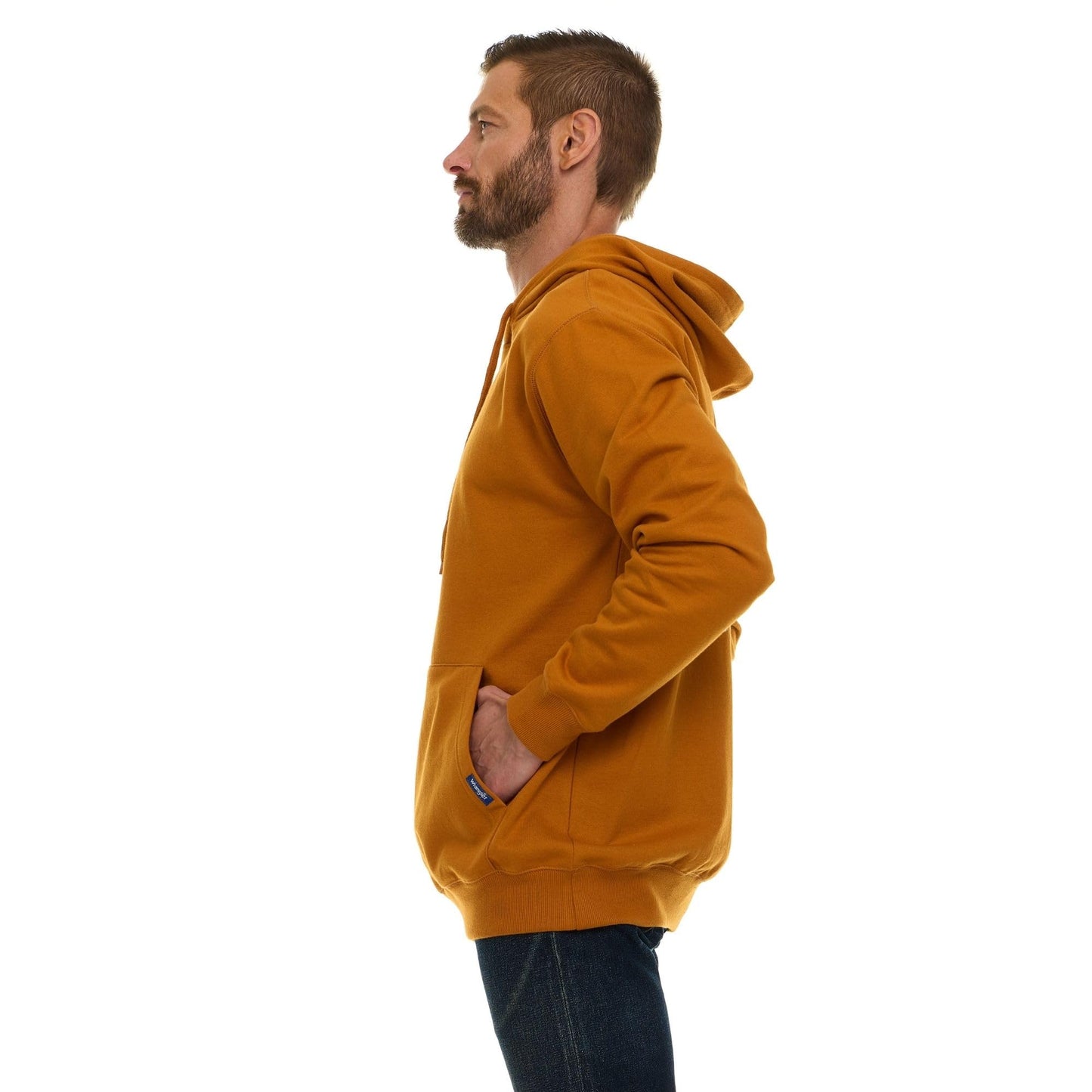 Wrangler Big and Tall Hoodie for Men, Fleece Heavyweight Pullover Sweatshirt, Relaxed Fit Mens Work Hoodies Brown - 3XLT