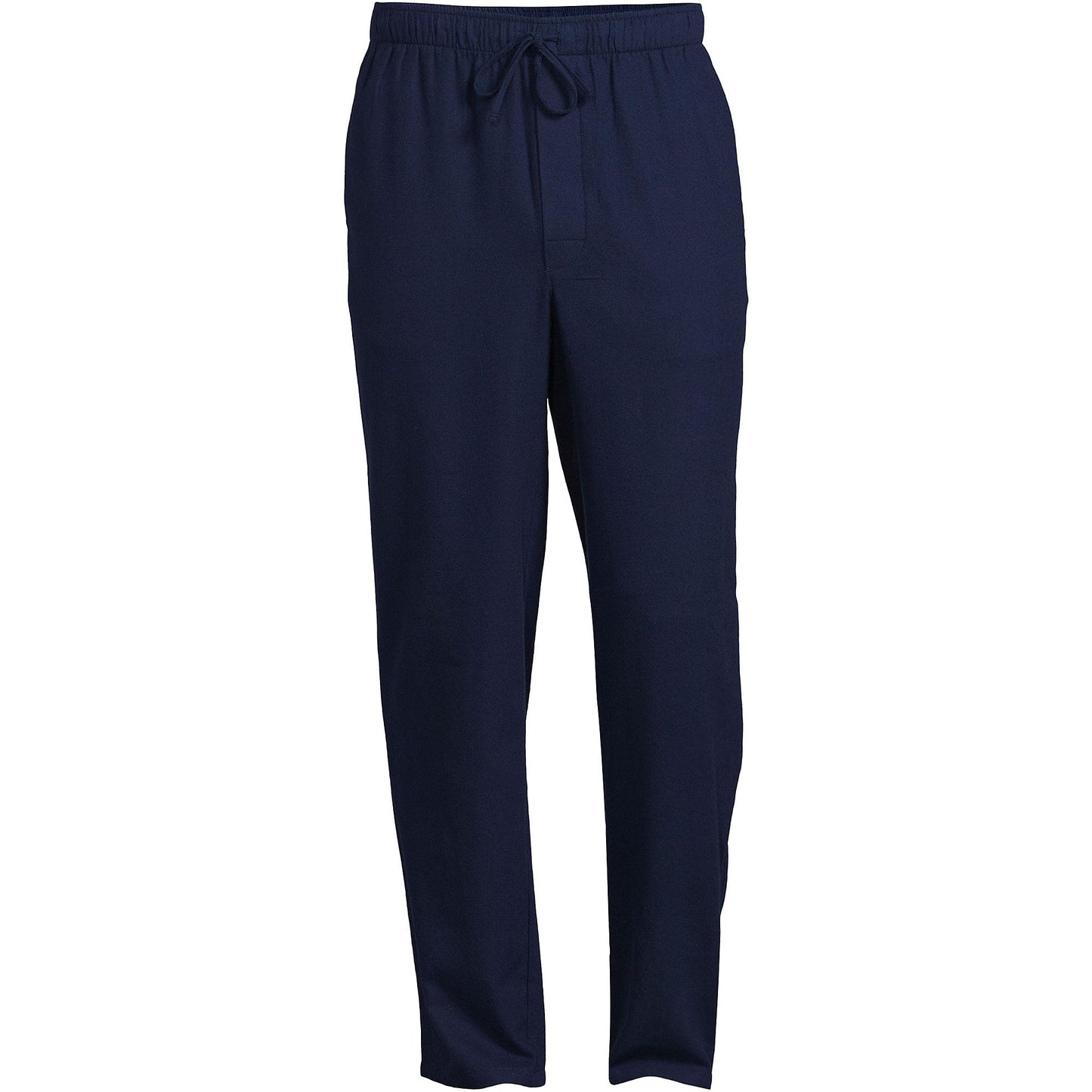 Lands' End Mens Flannel Pajama Pants Deep Sea Navy Tall Medium