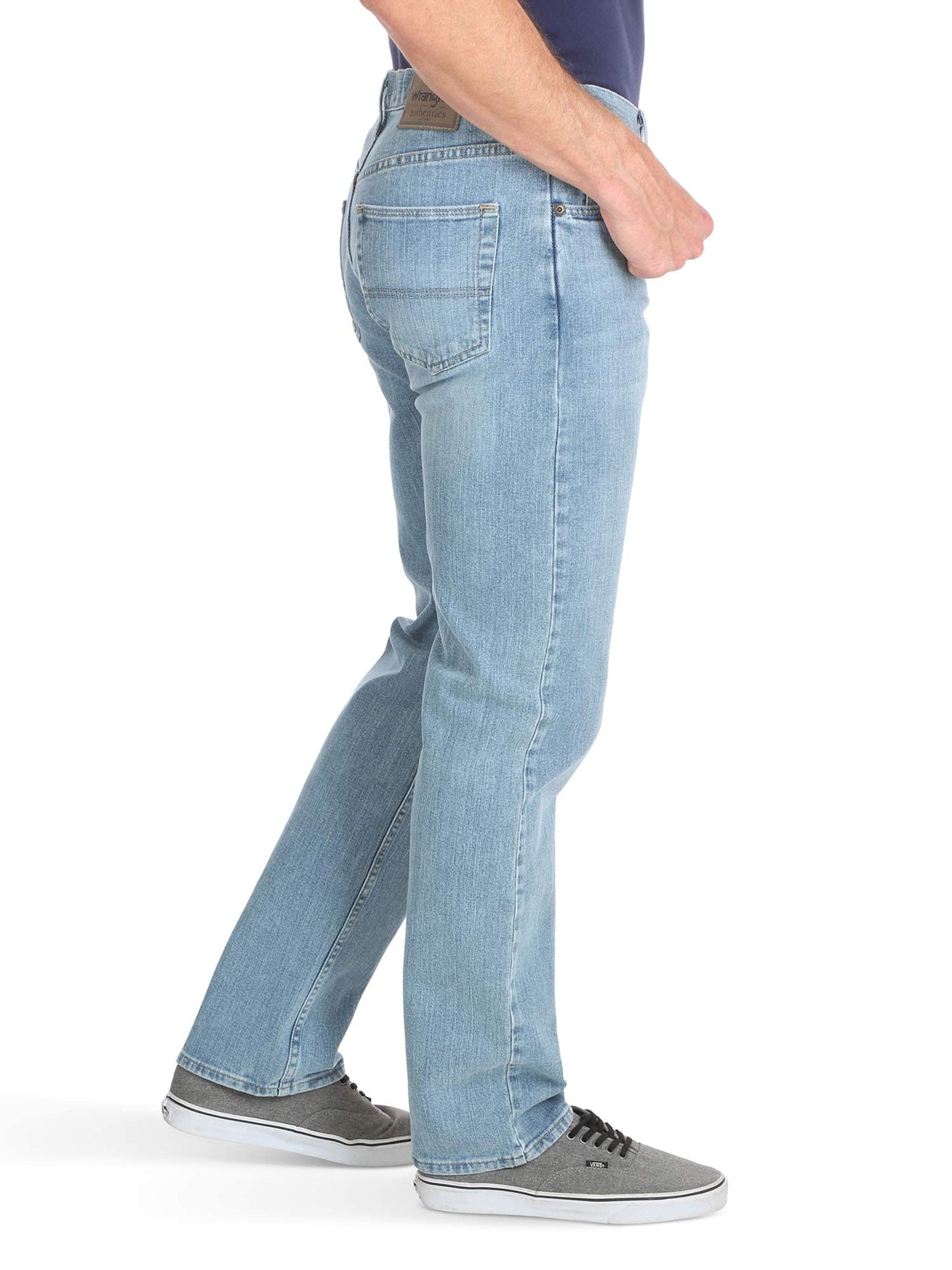 Wrangler Authentics Men's Classic 5-Pocket Regular Fit Jean, Stonewash Flex, 32W x 36L