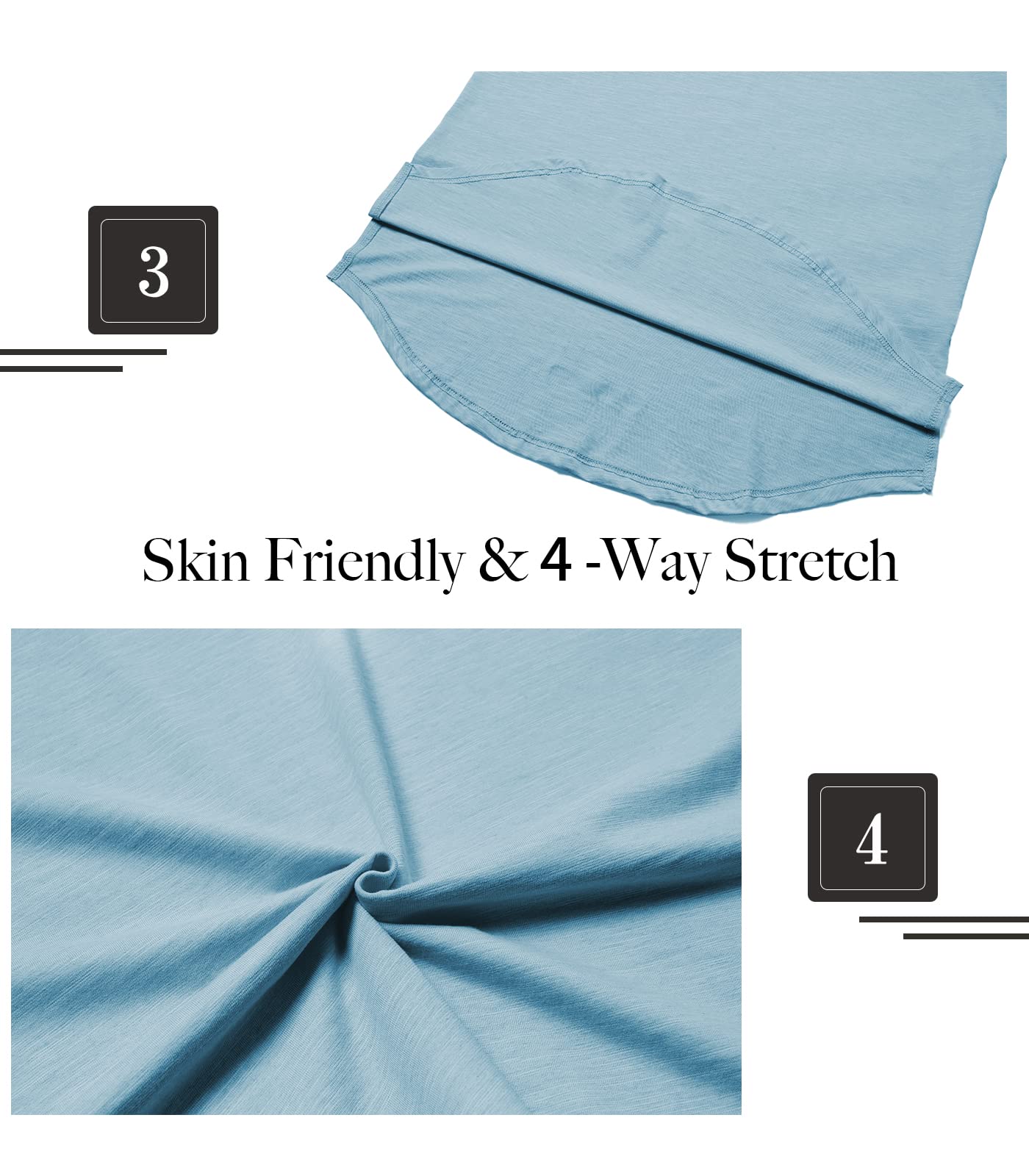 LETAOTAO Mens Tall Shirts Hipster Fashion Gym Muscle Tshirts Scallop Longline Extra Long Tee for Men