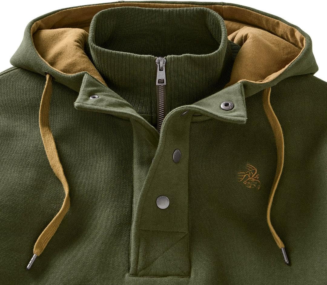 Legendary Whitetails Men's Big & Tall Tough As Buck 1/4 Zip Action Hoodie, Loden, 3X-Large