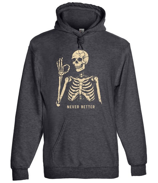 Have It Tall Men's Never Better Graphic Tall Hoodie Dark Heather XX-Large Tall