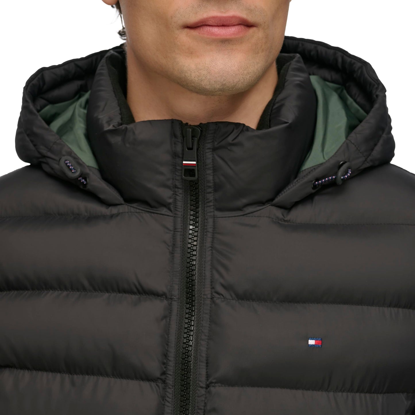 Tommy Hilfiger Men's Classic Hooded Puffer Jacket (Standard and Big & Tall), black, X-Large Tall