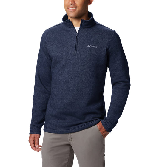 Columbia Men's Great Hart Mountain III Half Zip, Collegiate Navy Heather, 2X Tall