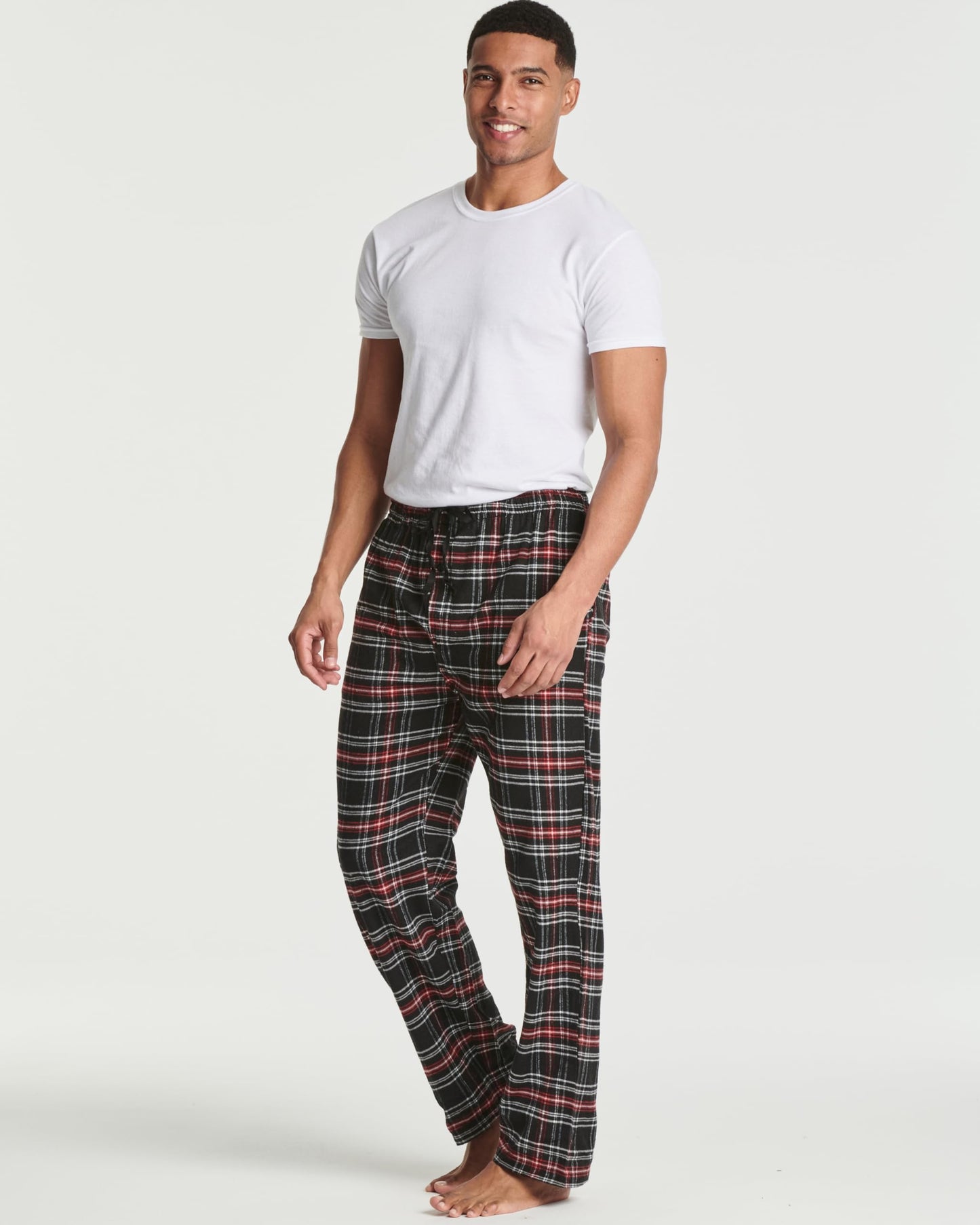 Real Essentials 3 Pack Mens Big & Tall King Size Pajama Pants Cotton Soft Pajamas Men Flannel Bottoms Fleece Buffalo Plaid Pj Lounge Pants Sleepwear Pijamas Hombres Woven - Set 3, 3x Tall