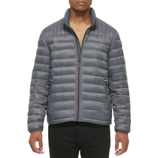 Tommy Hilfiger Men's Ultra Loft Lightweight Packable Puffer Jacket (Standard and Big & Tall), Charcoal, Large