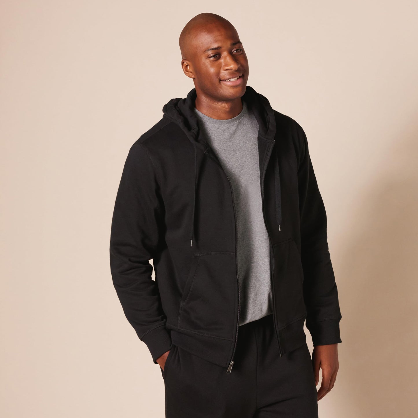 Amazon Essentials Men's Full-Zip Fleece Hoodie (Available in Big & Tall), Black, 4X-Large Big Tall