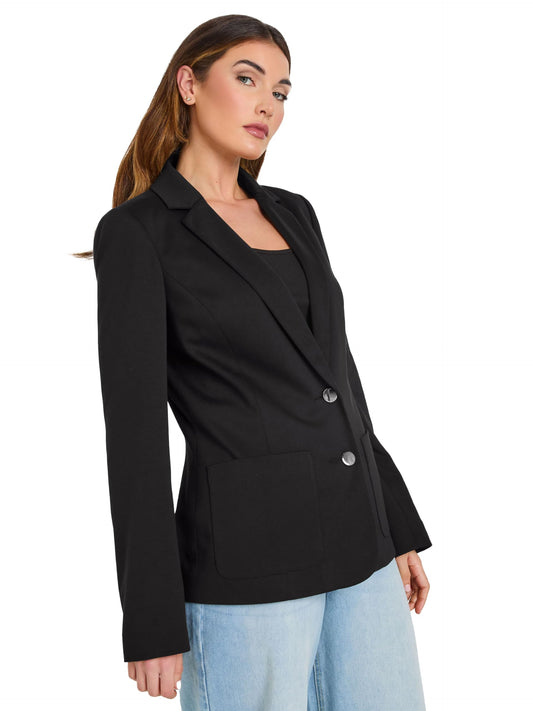 Long Tall Sally LTS Tall Tailored Button Blazer Black 14