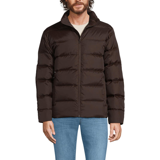 Lands' End Men's Tall Max 600 Down Puffer Jacket Large Rich Coffee
