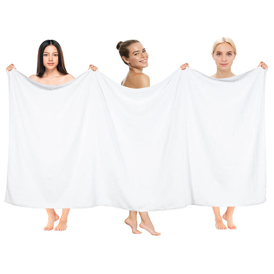 Cotton Paradise 100% Cotton 40x80 Oversized Bath Sheet, Extra Large Turkish Bath Towels for Bathroom, White Bathsheet