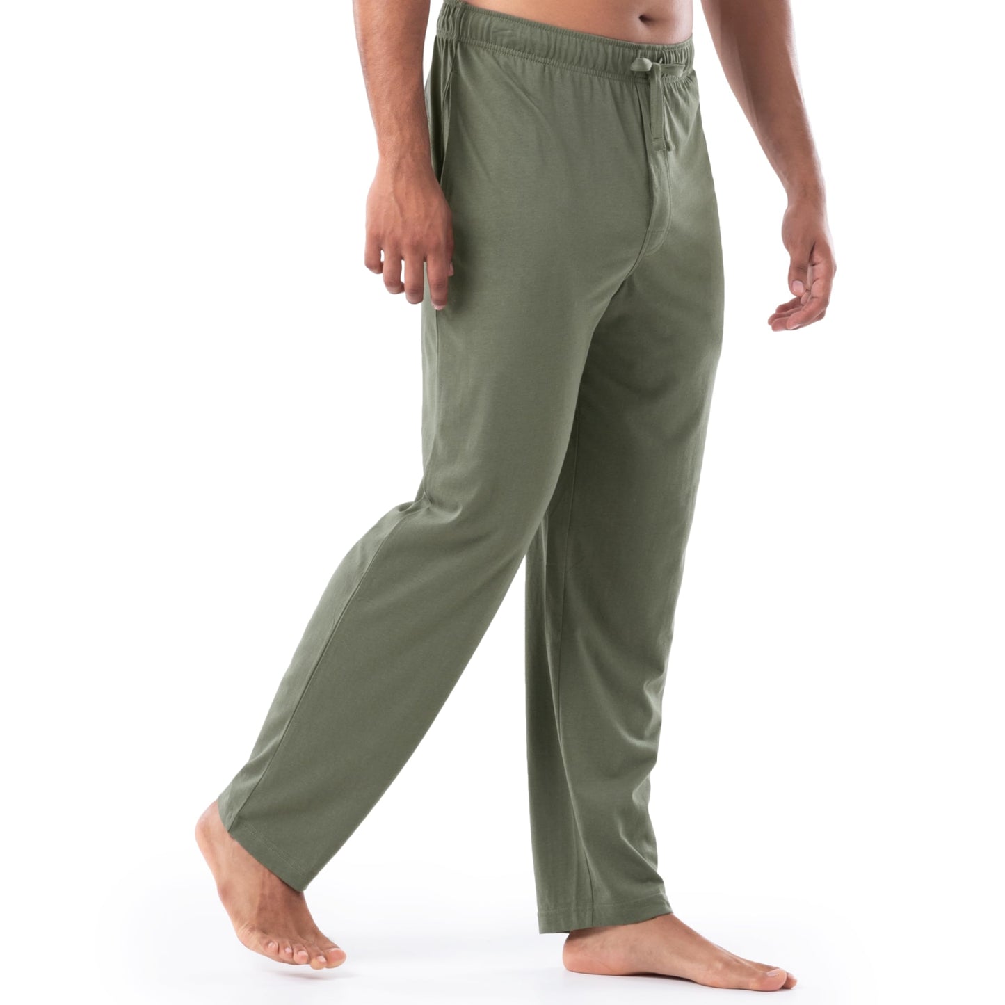 Fruit of the Loom Men's 1-Pack Extended Sizes Jersey Knit Sleep Pant (1 & 2 Packs), Dark Green, X-Large Tall