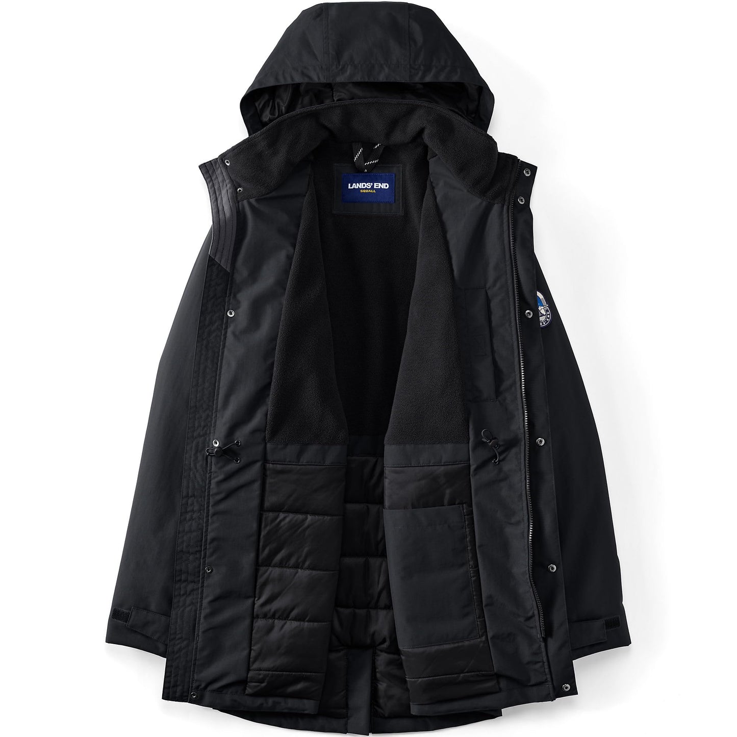 Lands' End Mens Squall Waterproof Parka Black Big And Tall 4xlt