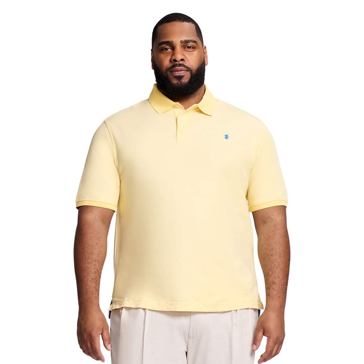 IZOD Men’s Big-and-Tall Advantage Performance Short-Sleeve Solid Polo Shirt, Lemon, X-Large