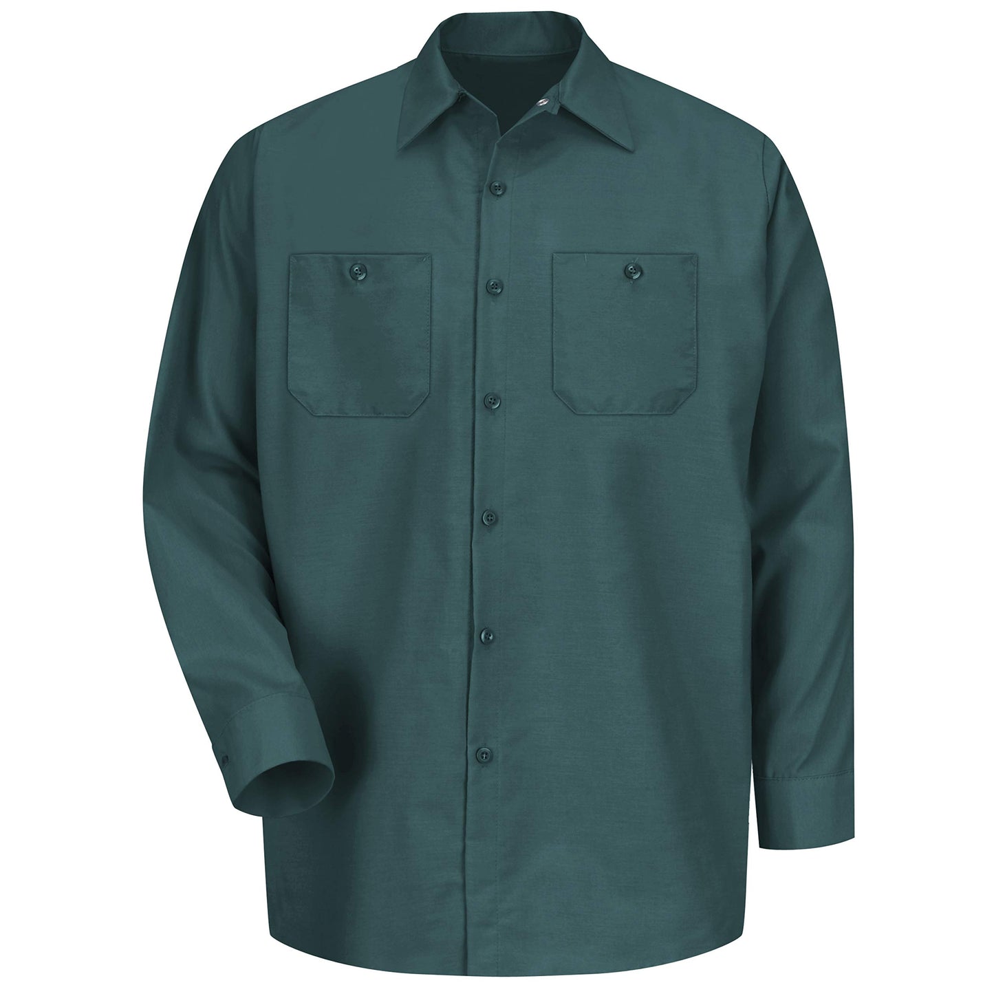 Red Kap Men's Size Industrial Work Shirt, Regular Fit, Long Sleeve, Spruce Green, X-Large/Tall