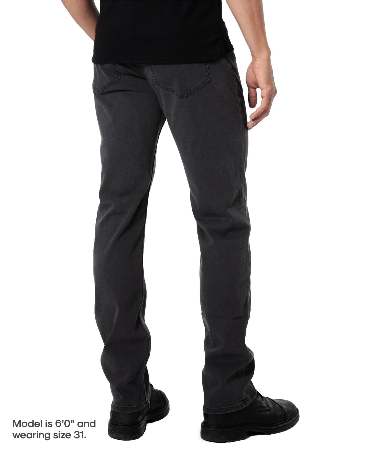 True Classic Mens Jeans – Stretch Jeans for Men, Straight Fit Men’s Stretch Jean, Straight Leg, High-Stretch - Gray, 36W X 36L