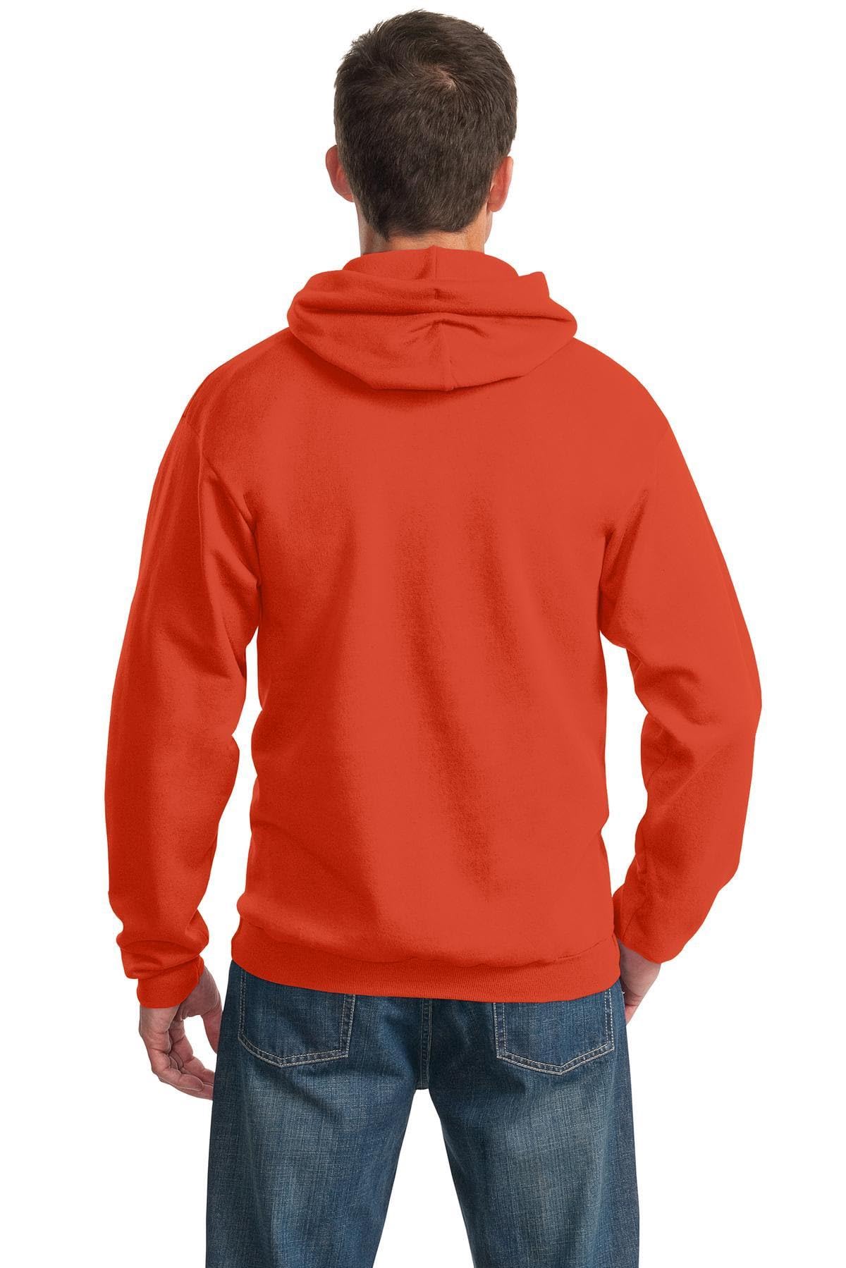 Port & Co TALL Essential Fleece Pullover Hooded Sweatshirt-PC90HT-4XLT-Orange
