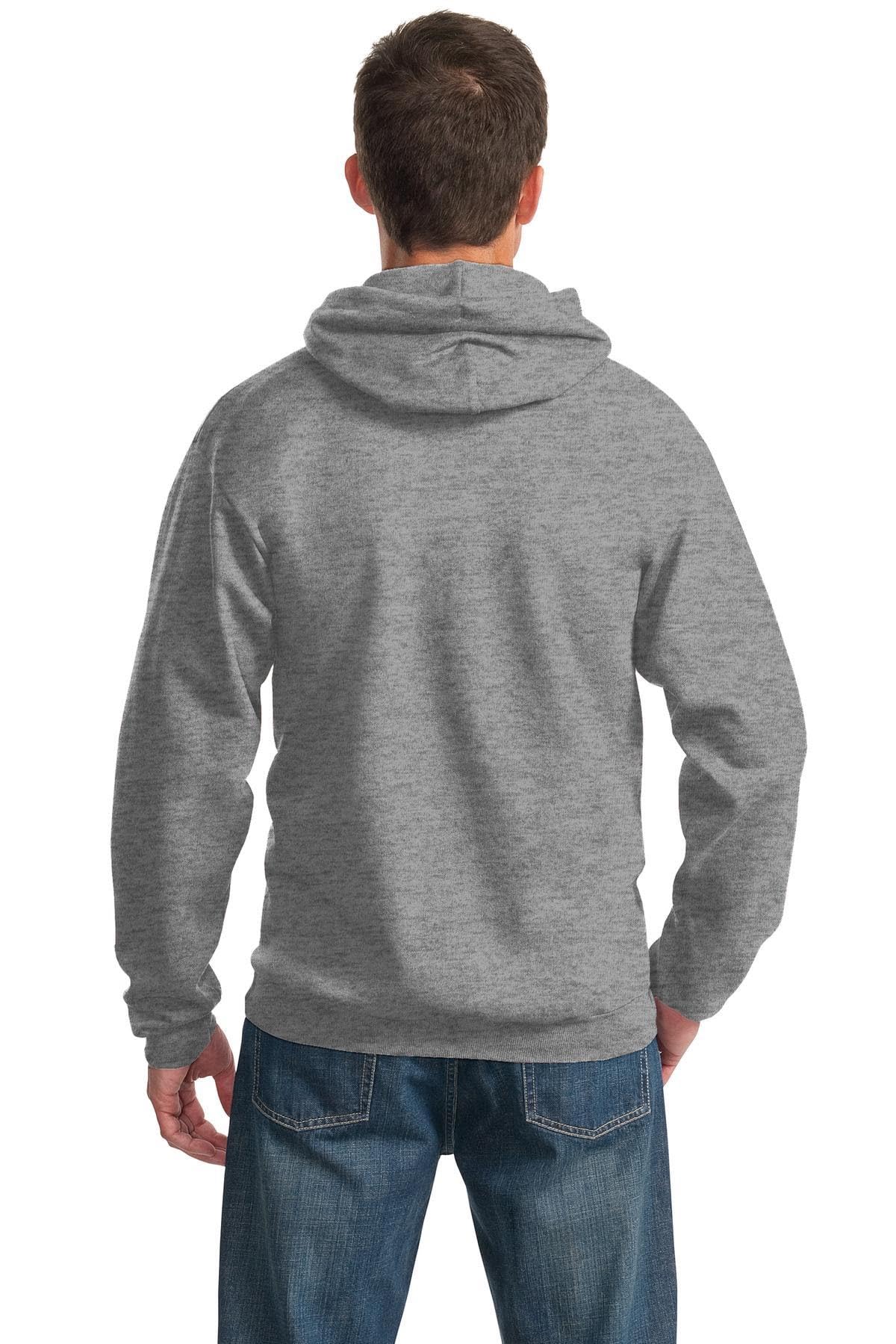 Port & Co TALL Essential Fleece Pullover Hooded Sweatshirt-PC90HT-4XLT-Athletic Heather