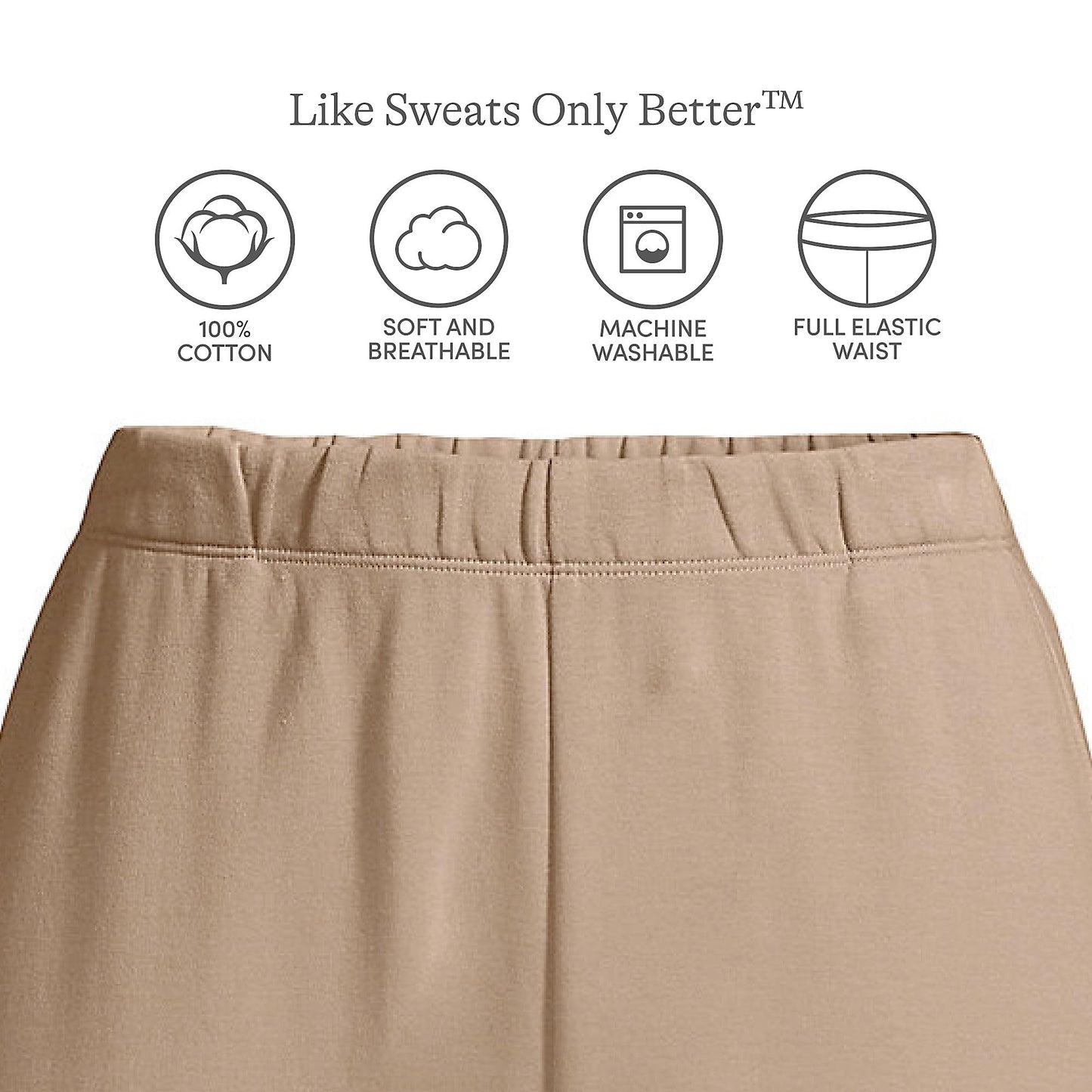Lands' End Women s Sport Knit Pants Rich Camel Tall Large