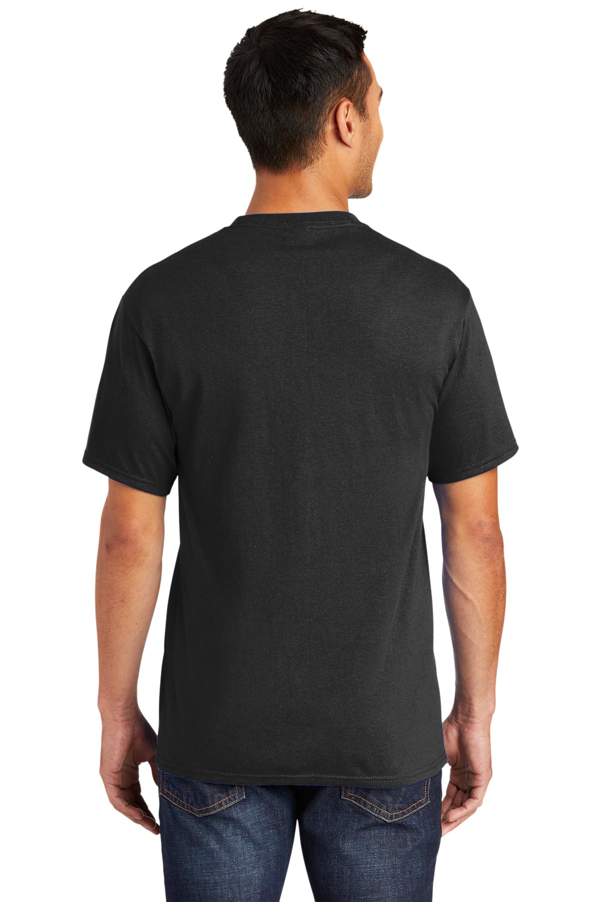 Port & Company Men's Tall 50/50 Cotton/Poly T Shirts 4XLT Jet Black